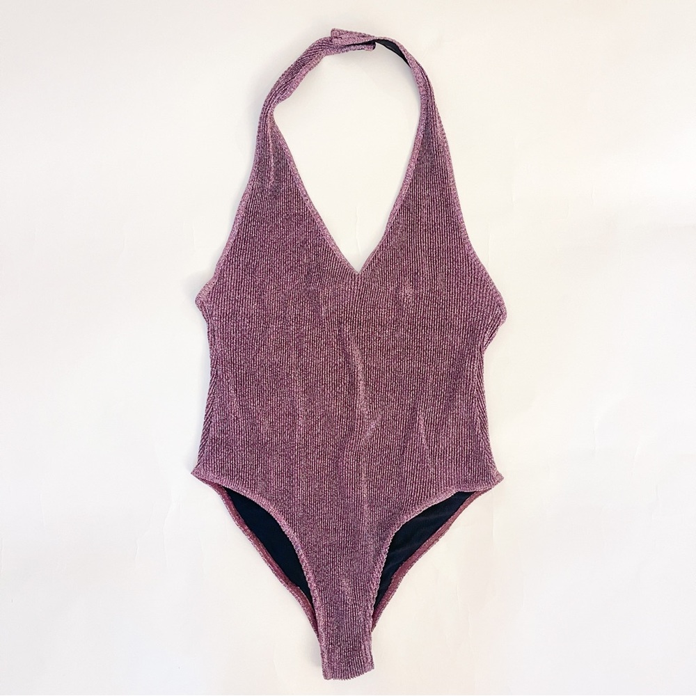 Urban Outfitters Pink Sparkly Backless Bodysuit